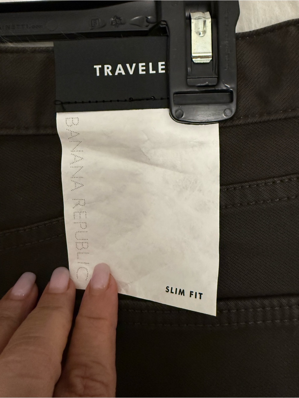 NWT Traveler Banana Republic Slim Twill Traveler Pants Deep Green Olive 30x30 - Picture 4 of 6